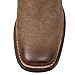 J's.o.l.e Square Toe Cowboy Boots for Women - Wide Calf Mid-Calf Western Fashion Cowgirl Boot with Classic Embroidery Brown US Size 9