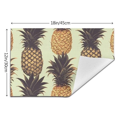 Set de table PVC lavable antidérapant cuisine lot de 4 ananas - 4