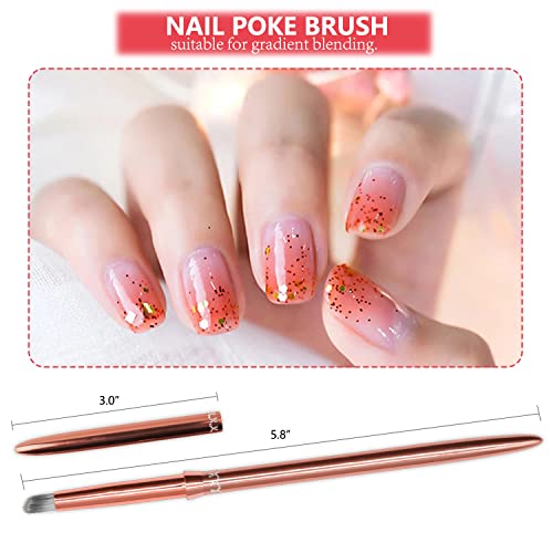 Image of 1pc Kolinsky Ombre Nail Brush Acrylic Nail Art Brushes Rose Gold Nail Pen Nail Design Brush Nail Polish Brushes Ombre Brush for Gel Nails Manicure Brush Nail Art Tools