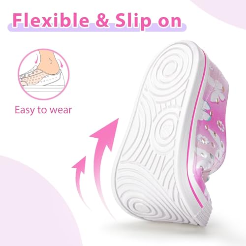 Toddler Boys Girls Sandals Kids Summer Water Shoes Children Lightweight Breathable Quick Dry Beach Pool Sneakers, Butterfly, Size 6 — view 5