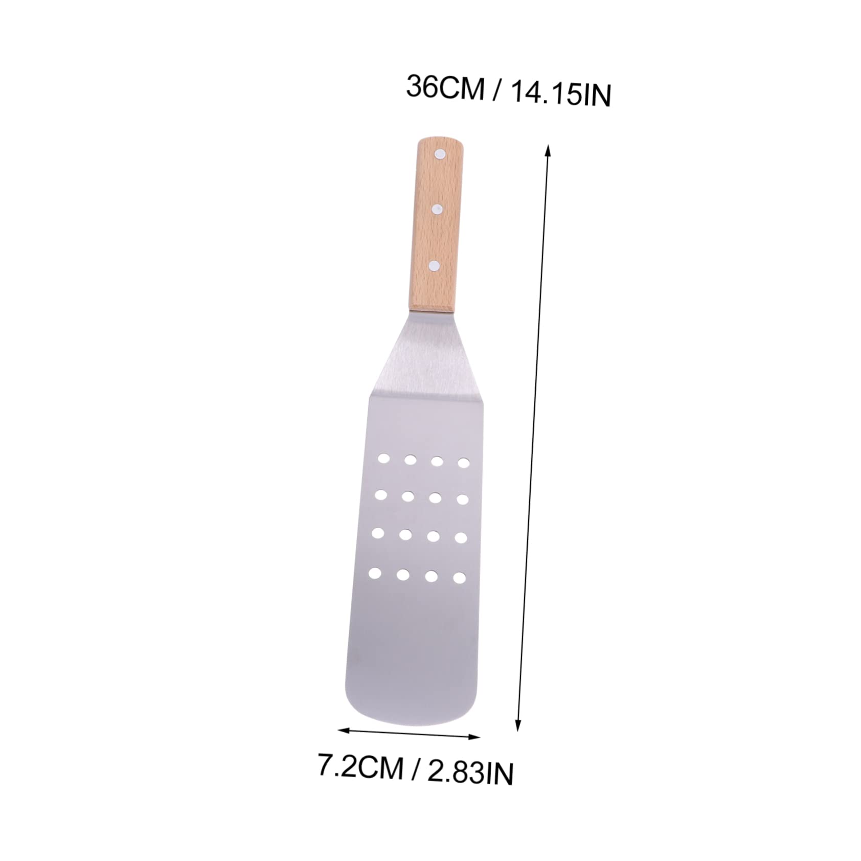 Set de 5 Spatules en Acier Inoxydable à Manche Bois Cuisine