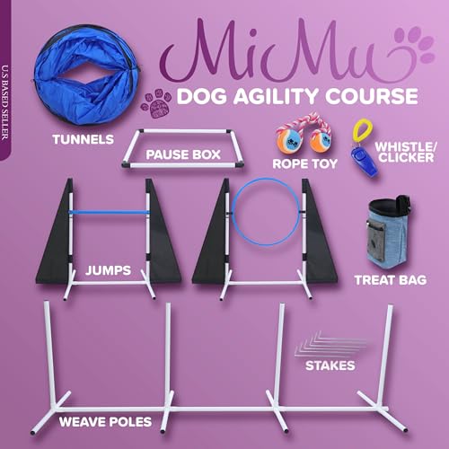image for MiMu Dog Agility Equipment 10pc Obstacle Course - Customizable Dog Agi