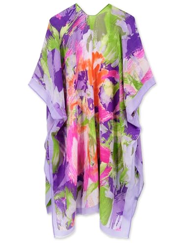 Image of Spicy Sandia Kimonos for Women Floral Beach Cover Up Loose Swimsuit Bathing Suit Coverup Cardigan for Summer Swimwear
