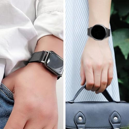 OUDQFCJ Correa de Reloj de Malla de Acero Inoxidable con Cierre Magnético, Pulsera de Metal de Repuesto para Smartwatch, Instalación Rápida, Banda Sustituta para Hombre y Mujer - imagen 5