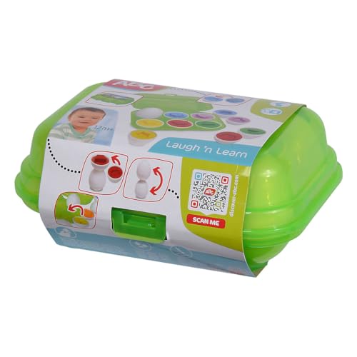Simba 104010179 - ABC Eierformensortierer, 6 Eier mit bunten Formen zum Entdecken, sortieren, Babyspielzeug, 7cm, ab 12Monate