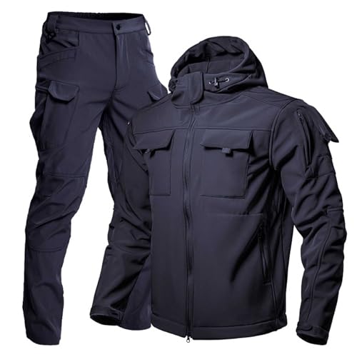 Combinaison d'hiver thermique veste et pantalon coupe-vent pour homme contre le froid