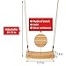 Wooden Tree Swings Tree Swing for Adults Children Kid's Wood Swing Seat with Adjustable Rope 220lbs Load Wooden Swing Set for Indoor Outdoor