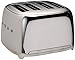 Smeg 50's Style Retro Aesthetic 4 Slice Toaster 6 Presets Extra Wide Slots Stainless Steel TSF03SSUS