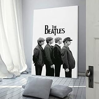 The Beatles Music Poster décoratif en noir et blanc sur toile – Décoration murale moderne pour chambre à coucher – 60 x… - Les Beatles, Paul McCartney, John Lennon, RIngo Starr, George Harrison The Beatles Music Poster décoratif en noir et blanc sur toile - Décoration murale moderne pour chambre à coucher - 60 x… – Image 3