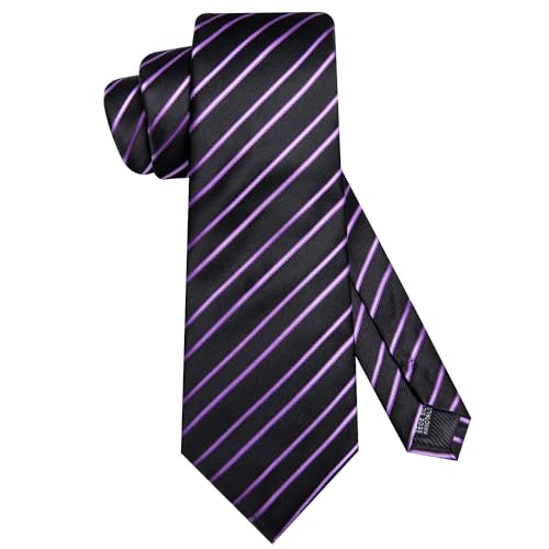 Image of Hi-Tie Mens 70inches Tie Set Extra Long Necktie for Men Cufflinks Handkerchief Big Tall Men Business Wedding