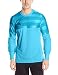 adidas Performance Men's Entry Goalkeeping Jersey, Small, Bright Cyan/Dark Grey