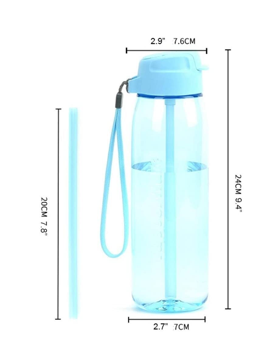 Gourdes d'eau Gourde Bouteille d'eau Bouteille d'eau De Sport Bouteille d'eau avec Couvercle Rabattable Étanche pour Salle De Sport Yoga Fitness Camping Tasse De Voyage Gourde Sport (Blue : G, Size