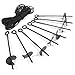 King Canopy A8200 8-Piece 15-Inch Anchor Kit with Rope, Black
