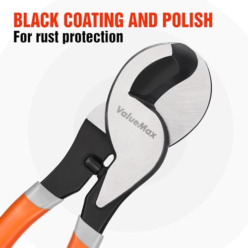 Image of ValueMax 10-Inch Heavy-Duty Cable Cutter for Aluminum, Copper Battery Cables and Communication Wires