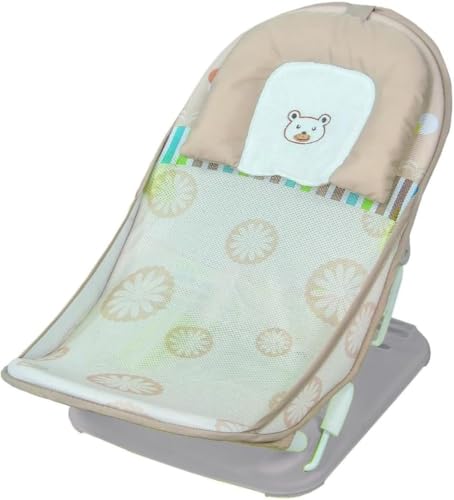 uuClub座る前の赤ちゃんに最適、柔らかい入浴用チェア、リクライニング、折りたたみ式、ポータブル、入浴補助、新生児用品、リクライニング入浴ベッド、バスネットバッグ、滑り止め (A)