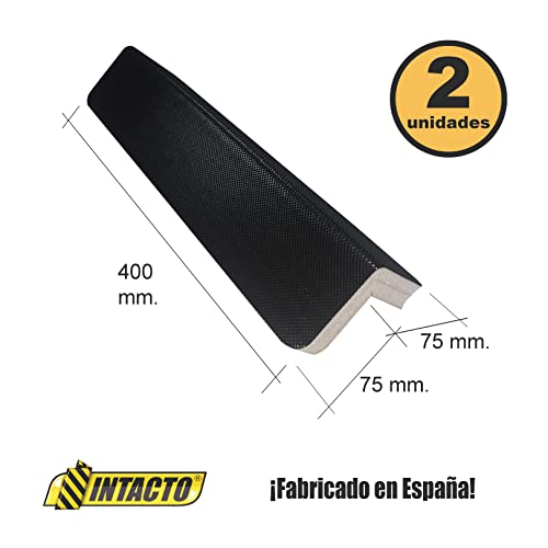 INTACTO ESQUINERA DE PROTECCIÓN COCHE ESPUMA DE POLIETILENO ANTRACITA + ADHESIVO EXTRA FUERTE 400X150X20MM. 2 unidades Cover