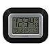 La Crosse Technology WS-8115U-B Atomic Digital Wall Clock with Indoor and Outdoor Temperature, Black