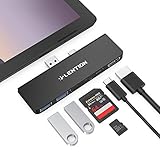 LENTION 6-in-1 USB C Hub for Surface Pro 7 Only, with 4K/60Hz HDMI, SD & Micro SD Dual Card Reader,...