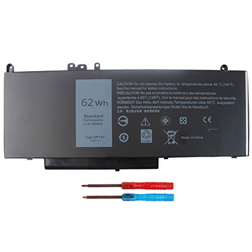 Emanjor 5470 5570 62Wh Type 6MT4T 7.6V Battery Replacement for Dell Latitude E5570 E5470 E5270 Precision 3510 7V69Y TXF9M 79VRK 07V69Y 079VRK 0TXF9M 0HK6DV P48F001 P48F002 P48F P62G P62G001 4-Cell