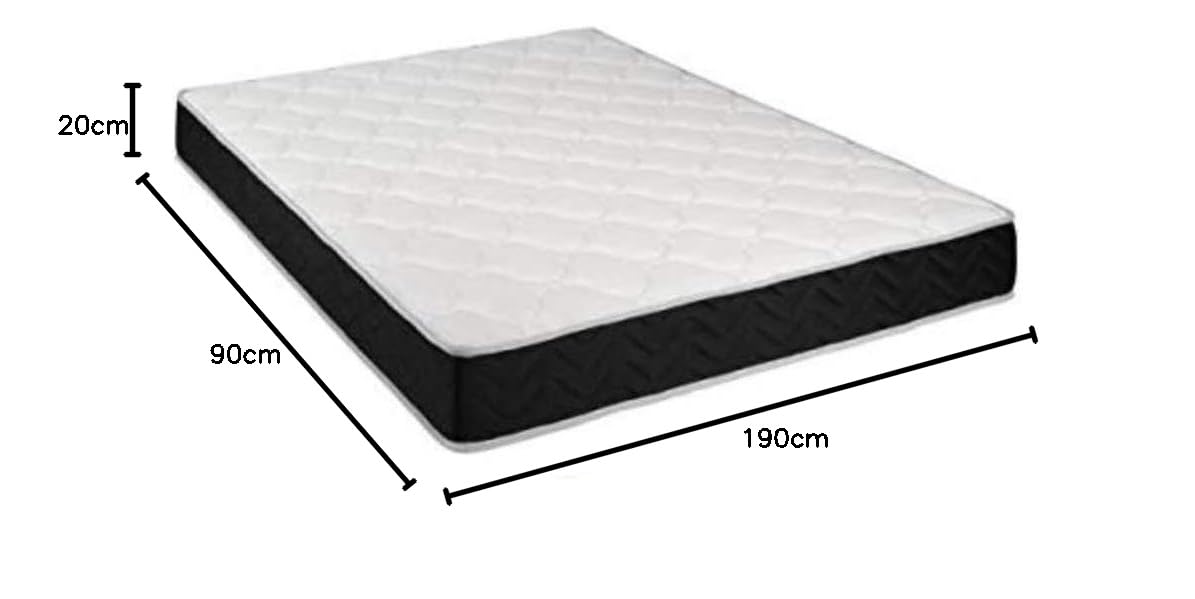 Nuit de rêve Matelas 90x190 Latex 80 Kg + Mousse Aertech+ 35 Kg - Hauteur 20 CM - Accueil Moelleux - Soutien Equilibré -