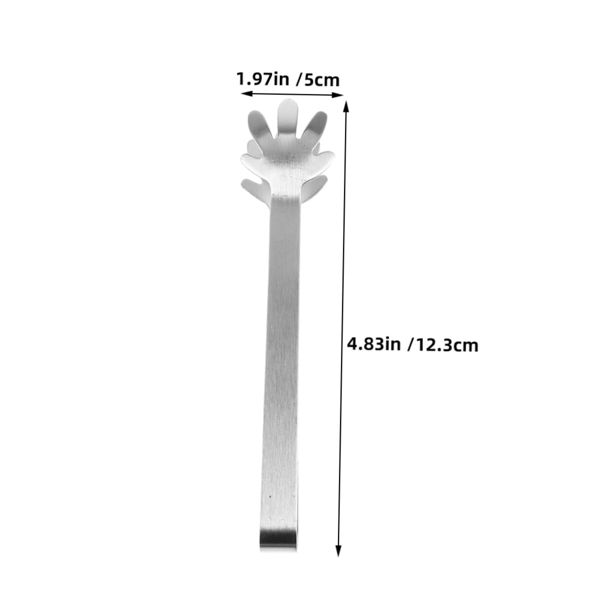 Cabilock 10Pcs Cartoon Hand Shaped Stainless Steel Mini Tongs Compact Ice and Food Serving Clamps for Desserts Buffets and Festivals Easy to Clean and Kitchen Tools