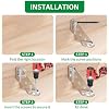Heavy Duty Stainless Steel Furniture Corner Connectors - Triangle Bracket with Drill and Screws, Universal for Wood Furniture, Drawers, Cabinets, Tables, and Chairs