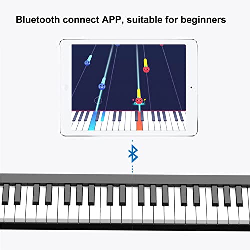 Clavier de piano 88 touches Piano numérique pliable Haut-parleur stéréo intégré Batterie rechargeable avec connexion MIDI Bluetooth Piano électrique professionnel adapté aux débutants - Les Beatles, Paul McCartney, John Lennon, RIngo Starr, George Harrison Clavier de piano 88 touches Piano numérique pliable Haut-parleur stéréo intégré Batterie rechargeable avec connexion MIDI Bluetooth Piano électrique professionnel adapté aux débutants – Image 5