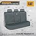 CAT Flexfit™ Gray Rear Seat Cover for Car, SUV, & Truck - Durable Canvas Material Back Car Seat Covers 60/40 Split Bench Protector - Back Seat Cover & Back Seat Protector Interior Accessories