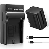 (1 Pack) 12000mAh Battery and Charger for NP-F970, Compatible with Portable Camcorders, Camera, Handycam LED Light, Monitor, Replacement Fast Charger for Sony NP-F960, F550, F950, F930, F750