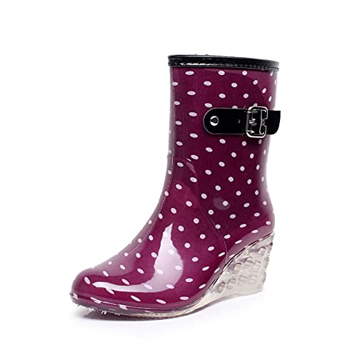 2023 Botines Mujer botas de lluvia Zapatos Plataforma cuña Botas de tacón bajo Moda Otoño Invierno Elegante Botas de Nieve Casual Comodos impermeable Antideslizante cálida Boots fiesta Zapatos