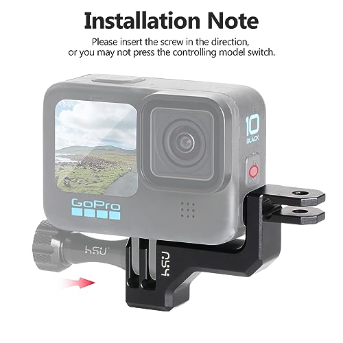 Image of HSU Aluminum Vertical Bracket, 1 /4-20 Screw Hole,90 Degree Aluminum Vertical Bracket Adapter Elbow Mount for GoPro Hero 13 /12 / 11 /10 / 9 Black