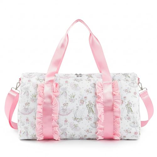 Sac de ballet pour filles résistant à l'eau bleu style floral