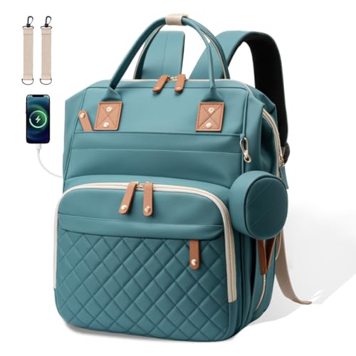 Bolsa Maternidade Multifuncional Mochila Maternidade Bolsa Maternidade Menino,Menina,Unissex (Azul e Verde)