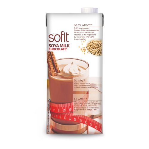 Image of SOFIT Soya Drink Chocolate Flavored,1000Ml|Vegan Drink|Enriched With Goodness Of /Source Of Plant Protein,Dietary Fibers,Vitamins & Calcium|Naturally Lactose Free|Naturally Gluten Free