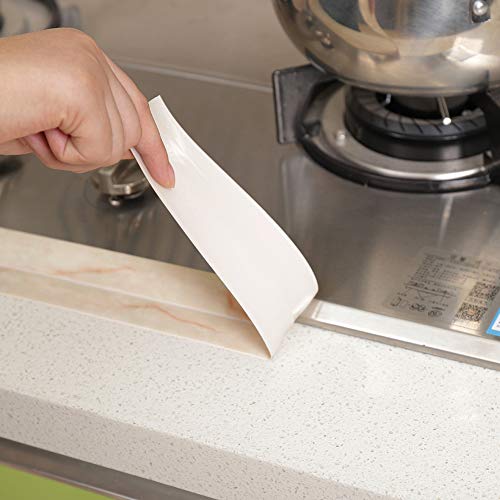 Homankit Caulk Strip for Bathtub Self Adhesive Waterproof Tape for Kitchen Bathroom Shower Floor and Wall Sealing, 2" x 102" - Thumbnail 4
