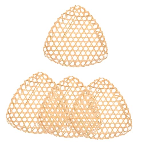 Healifty 6Pcs Triangle Woven Baskets Versatile Food Storage Snack Serving Baskets for Home Restaurant Use Stylish Decorative Design