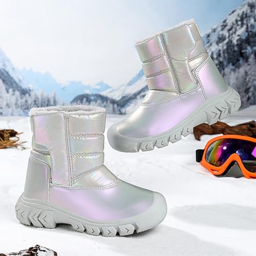 Boys and Girls Snow Boots Winter Waterproof Non-slip Cold-proof Shoes (Toddler/Little Kids/Big Kids)4