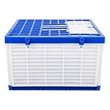 GALPADA Cage de transport pliable pour pigeons : panier en plastique pour 4 à 6 pigeons, cage de transport sécurisée pour les voyages, les courses, l'apprivoisement, 40 x 30 x 25 cm