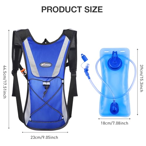 KUYOU Hydration Backpack Hydration Pack with 2L Water Bladder, Lightweight Insulation Water Backpack for Running, Cycling,Hiking,Climbing — view 2