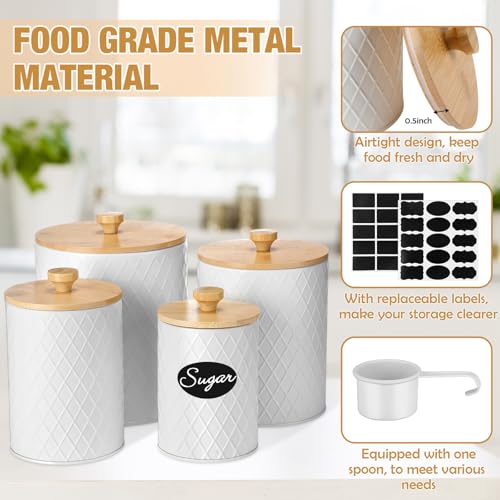 Teenyyou Metal Canister Set with Bamboo Lids