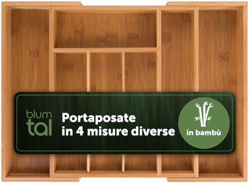 Blumtal Expandable Bamboo Cutlery Range for Drawers with Up to 7 ...