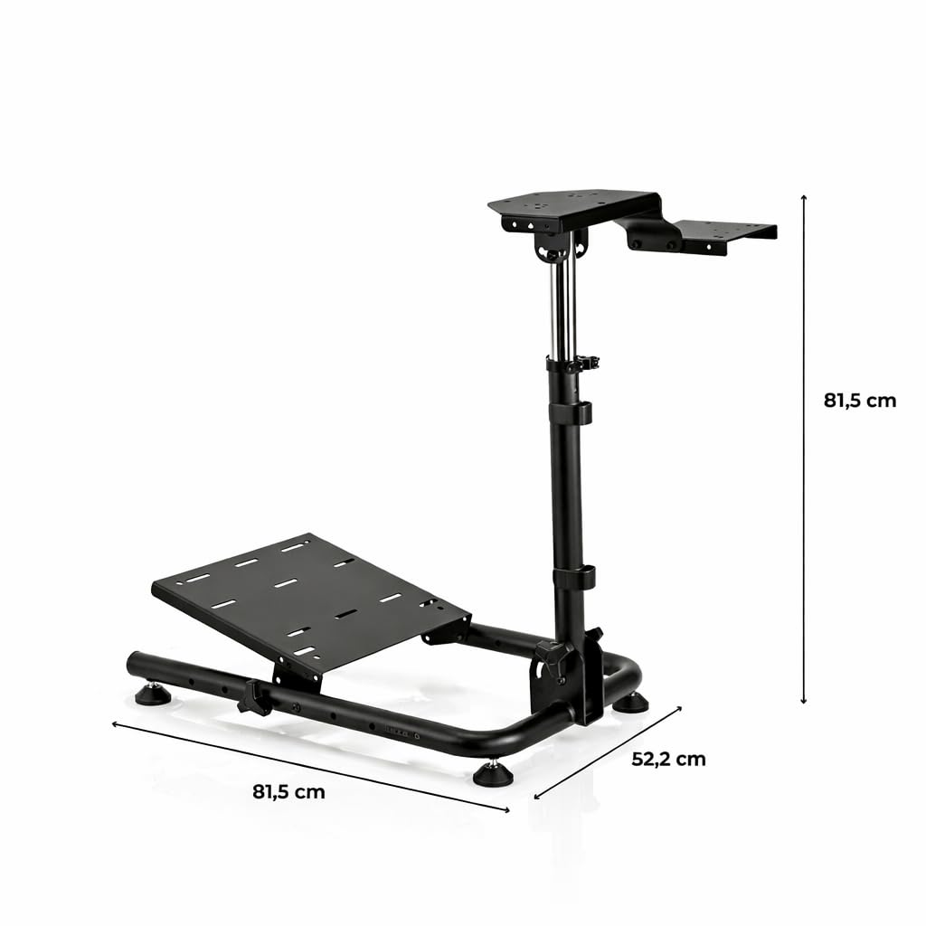 Huzaro Speed 2.0 Supporto Volante Logitech G29, Thrustmaster e Fanatec – Postazione Simulatore Guida Regolabile – Supporto per Volante PS5, PS4 e PC, Wheel Stand Pieghevole Salvaspazio - Nero