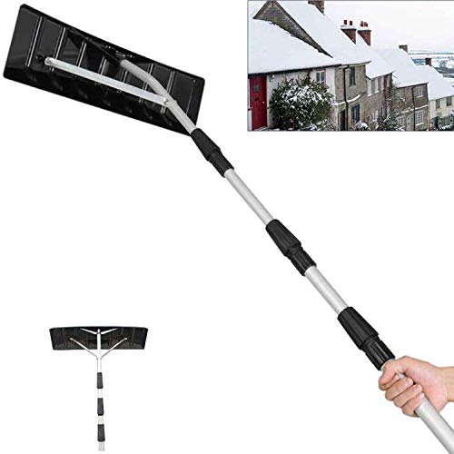 YQYL Tejado nevado Quitar la Nieve rastrillo Pala de Nieve telesc�pica de Aluminio de aleaci�n de Invierno y el Hielo Pala Extensible Nieve limpiaparabrisas Ajustable