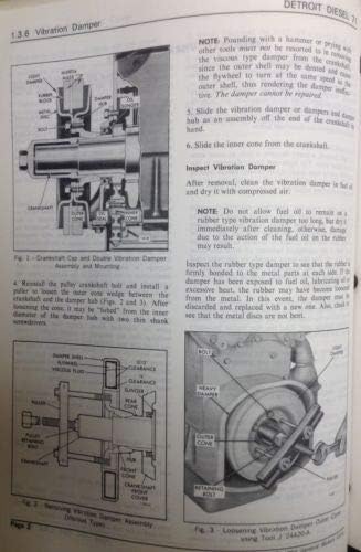 Vibration Damper diagrams and notes from Detroit Diesel 71 manual