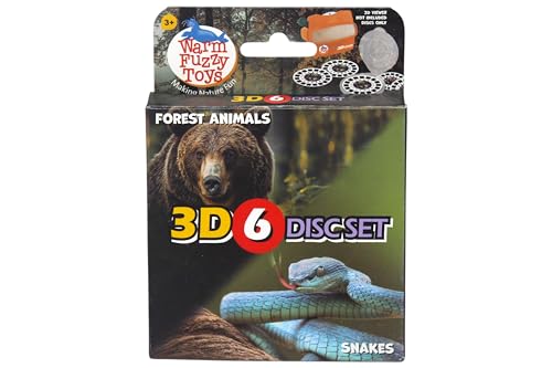 WARM FUZZY Toys Forest and Snake Reels for Viewfinder - Viewfinder Reels for Kids & Adults, Classic Toys, 3D Reel, Retro Toys, Contains 6 Slides with 42 High Definition 3D Images
