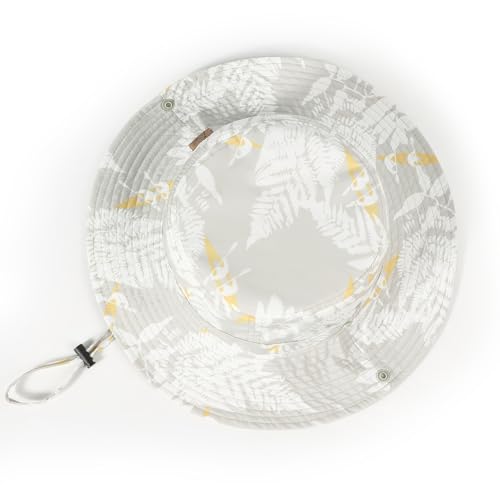 Image of Printed Bucket Hat UPF 50+ Quick-Dry Breathable Sun Hat, Roll-Up Brim Boonie Hat with Adjustable Fit for Beach Hiking Fishing