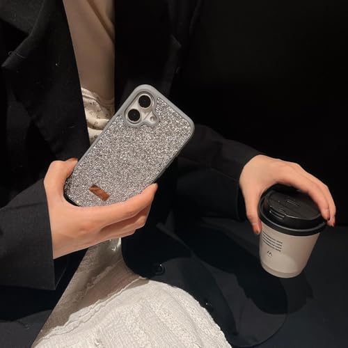 MIDOS Back Cover for iPhone 17 Glitter Diamond Bling Shockproof Hard Back Case Compatible with Apple iPhone 17 (Grey)
