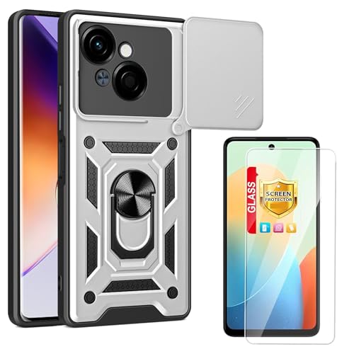 Lucyliy Tecno Spark Go 2025/Spark Go 1/Tecno pop 9 4G �t�H���P�[�X�J�o�[ [�����K���X�X�N���[���v���e�N�^�[�t��] �V���o�[