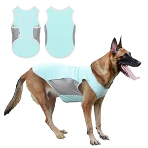 UPF 50+ Sun Protection Sports Fan Pet T-Shirts,Quick-Dry Soft Dog Clothes for Large Breed Dogs Boy, Breathable Dog Tshirts with Reflective Strip Dog Vest Pet Apparel