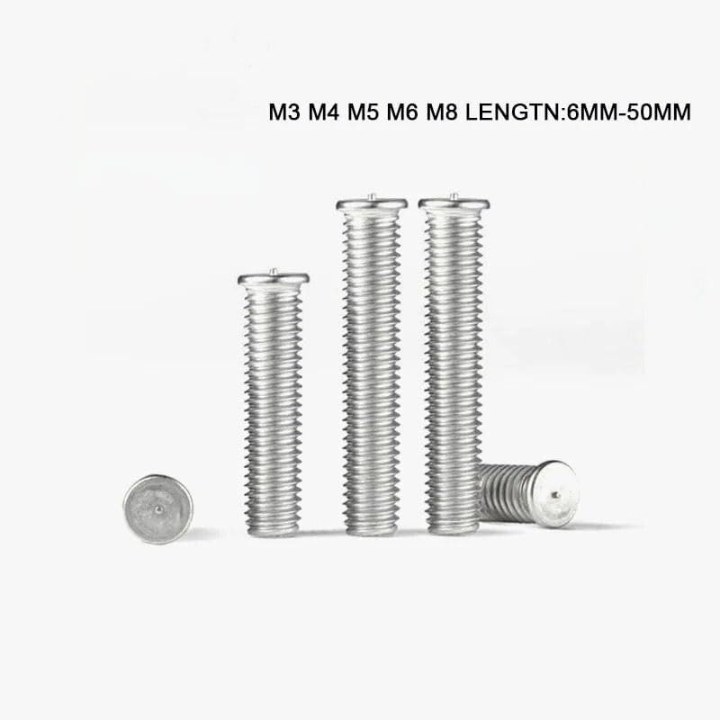 Spot Welding Screws, 4-50pcs 304 Stainless Steel Welding Stud Screws Spot Studs Weld Bolt(M6X45mm 5pcs)